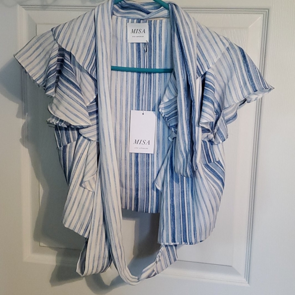 Misa Los Angeles Wrap Crop Top